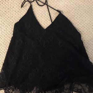 Urban Outfitters Black Lace Halter top